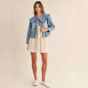 Mable Peter Pan Collar Denim Jacket